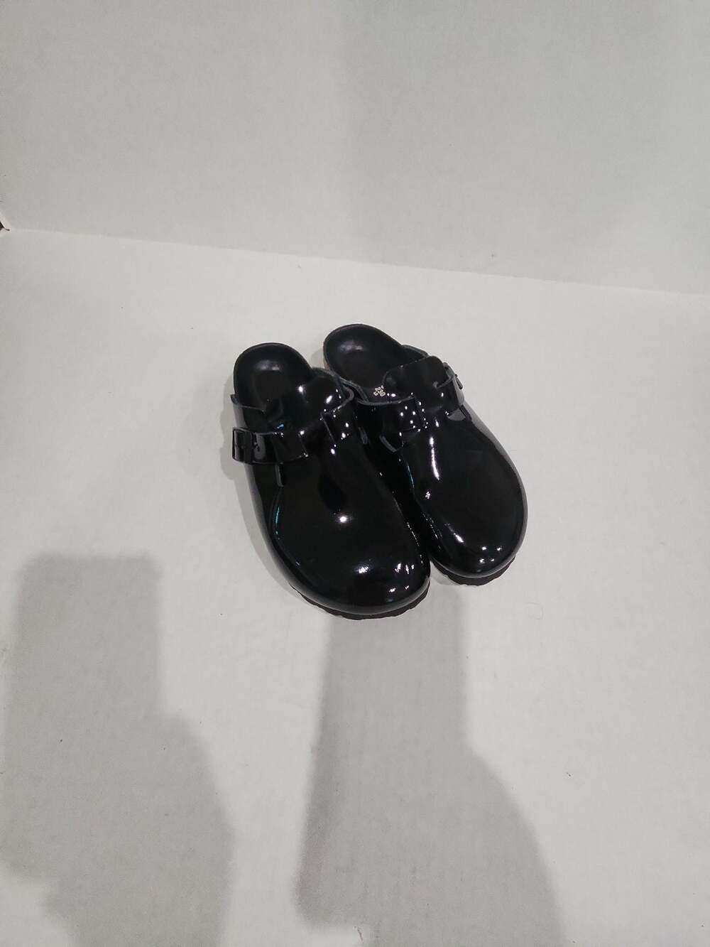 Birkenstock Boston Patent Leather Clogs Black Size 36